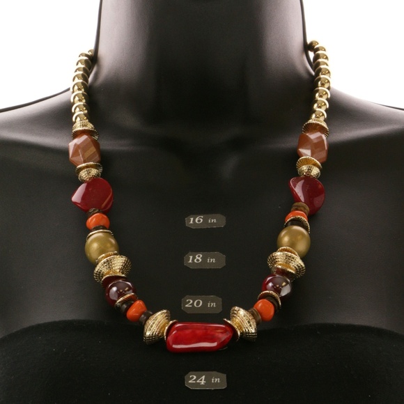 Catherine's Bead Necklace Colorful & Gold NWT - Picture 3 of 4